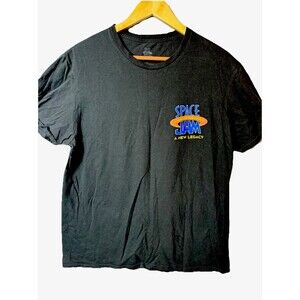 Space Jam Tshirt Size L Graphic Tee Anew Legacy Buggs Marvin Daffy Taz Black